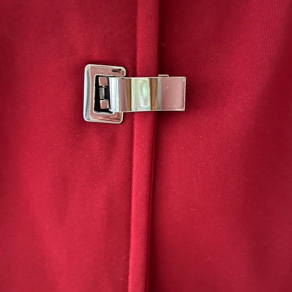 London Fog Red Trench Rain Coat with Hood New without tags Small - Picture 3 of 12